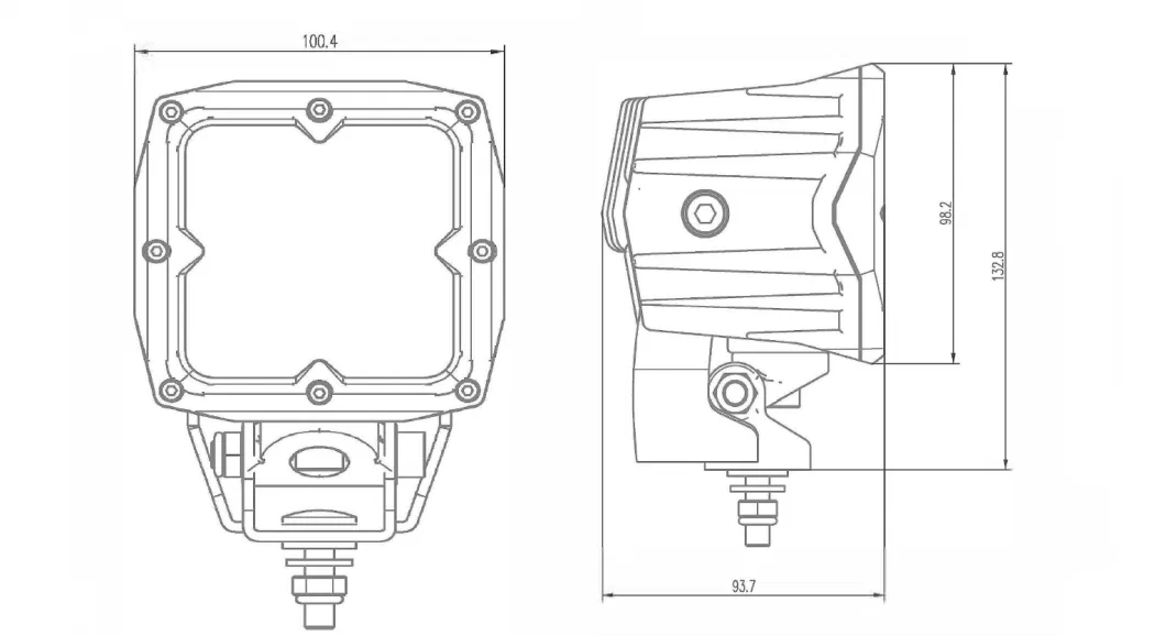 New Osram Flood 40W 4inch Square LED Working Light for Offroad Truck Trailer Forklift Forestry Machinery